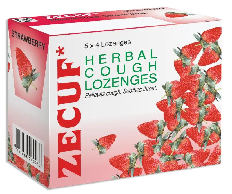 ZECUF HERBAL COUGH LOZENGES (STRAWBERRY) 20'S