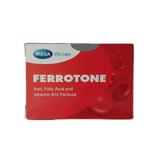 [101014] FERROUS SULPHATE & FOLIC ACID 200MG/5MG (FERROTONE) CAPS 50'S
