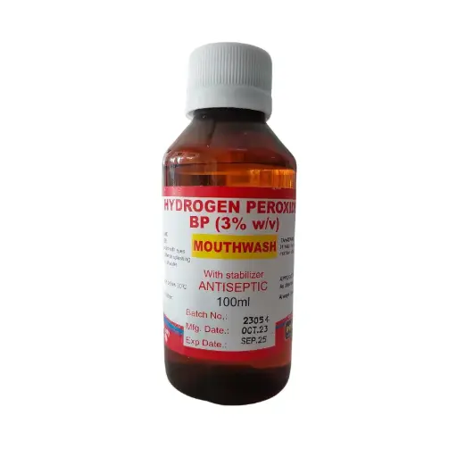 [101063] HYDROGEN PEROXIDE MOUTH WASH 3% 100ML (PRINCE) BOTTLE 1'S