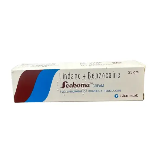 [101221] LINDANE USP 1%W/W & BENZOCAINE BP 2%W/W 25GM (SCABOMA CREAM) BOTTLE 1'S