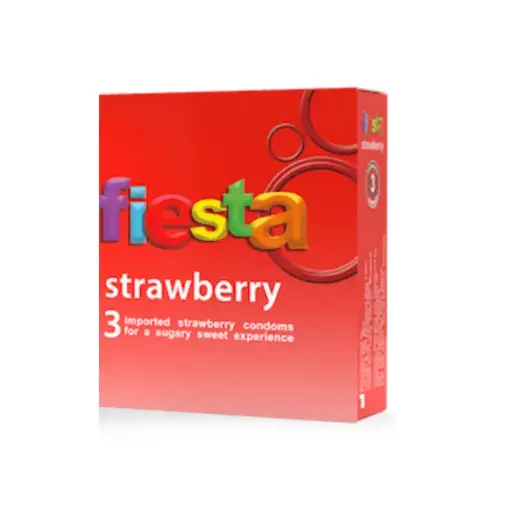 [101552] FIESTA STRAWBERRY CONDOMS
