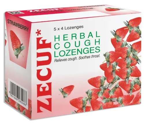 [101677] ZECUF HERBAL COUGH LOZENGES (STRAWBERRY) 20'S