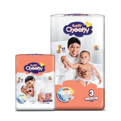 [101690] BABY CHEEKY Diapers (Medium | 4-9kg) 12's